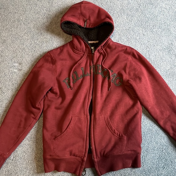 Billabong Fleece Lined Zip-Up Sweatshirt (USED) - Picture 4 of 5